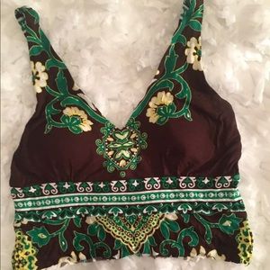 INC International Petites Boho Crop Top Size Small